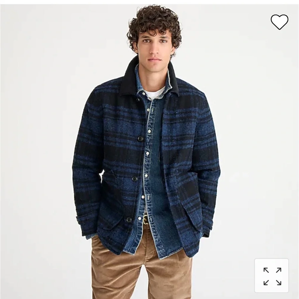 【90’s J.CREW】Wool Plaid Long Jacket Alfie Topcoat In Vintage Plaid Italian Wool For Women | J.Crew